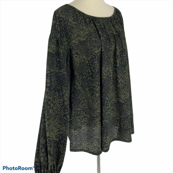 Ava & Viv Green Abstract Blouse Size 14W NWT - Picture 3 of 6